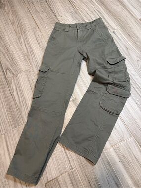 Abercrombie & Fitch Olive Green Straight-Leg Cargo Pants